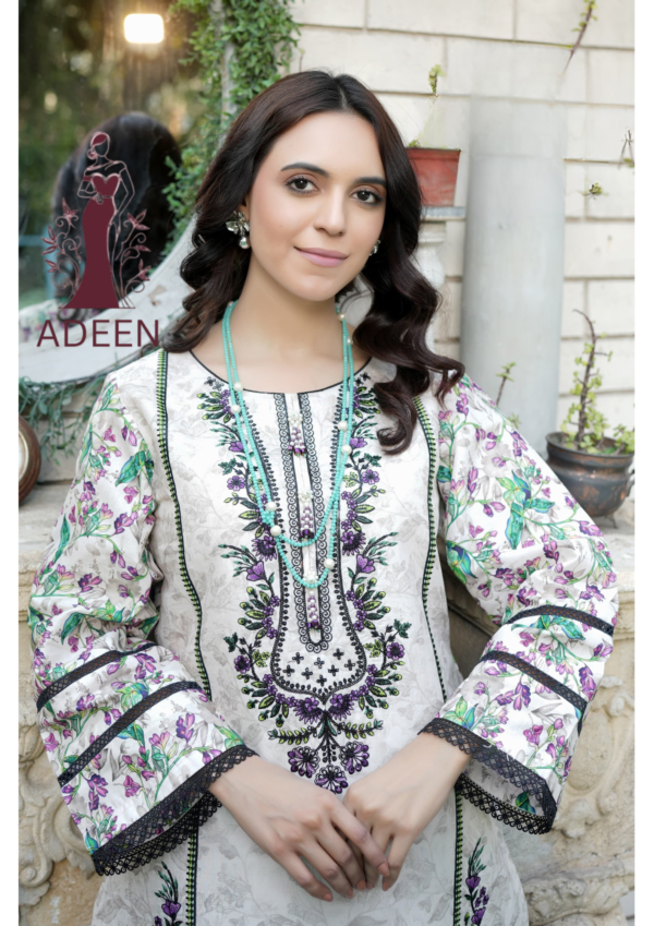 Embroidered - Lawn 3pcs - Image 4
