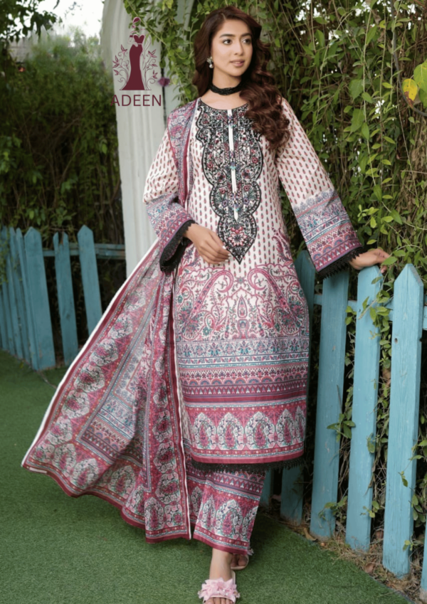 Embroidered - Lawn 3pcs