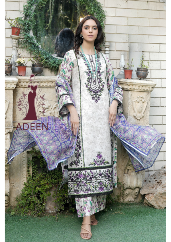 Embroidered - Lawn 3pcs - Image 8
