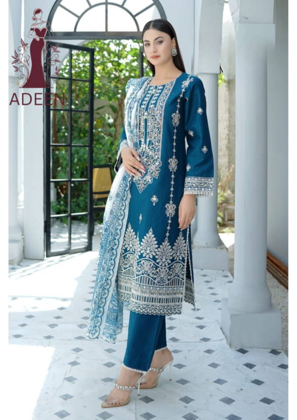 Embroidered - Lawn 3pcs - Image 3