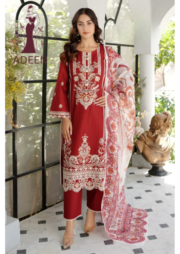 Embroidered - Lawn 3pcs - Image 4