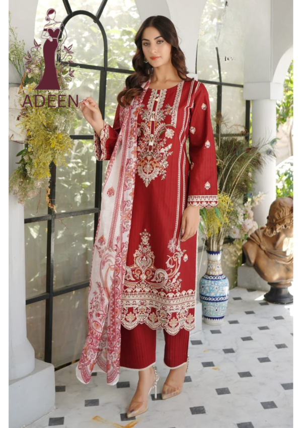 Embroidered - Lawn 3pcs - Image 3