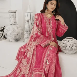 3 Piece Unstitched Printed Lawn Suit – Blush Floral Collection