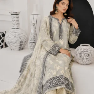 3 Piece Unstitched Printed Lawn Suit – Floral Collection