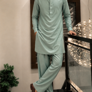 Light Grey Wash & Wear Unstitched Fabric