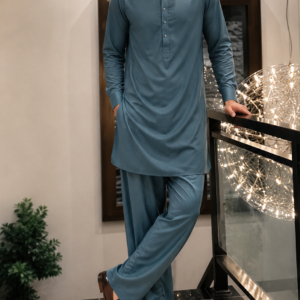Forest Green Wash & Wear Unstitched Fabric